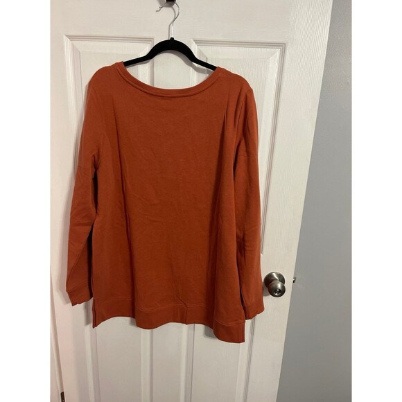 Amazon Essentials Fleece Tunic Sweatshirt Size XL Rust New With Tag - Picture 3 of 8